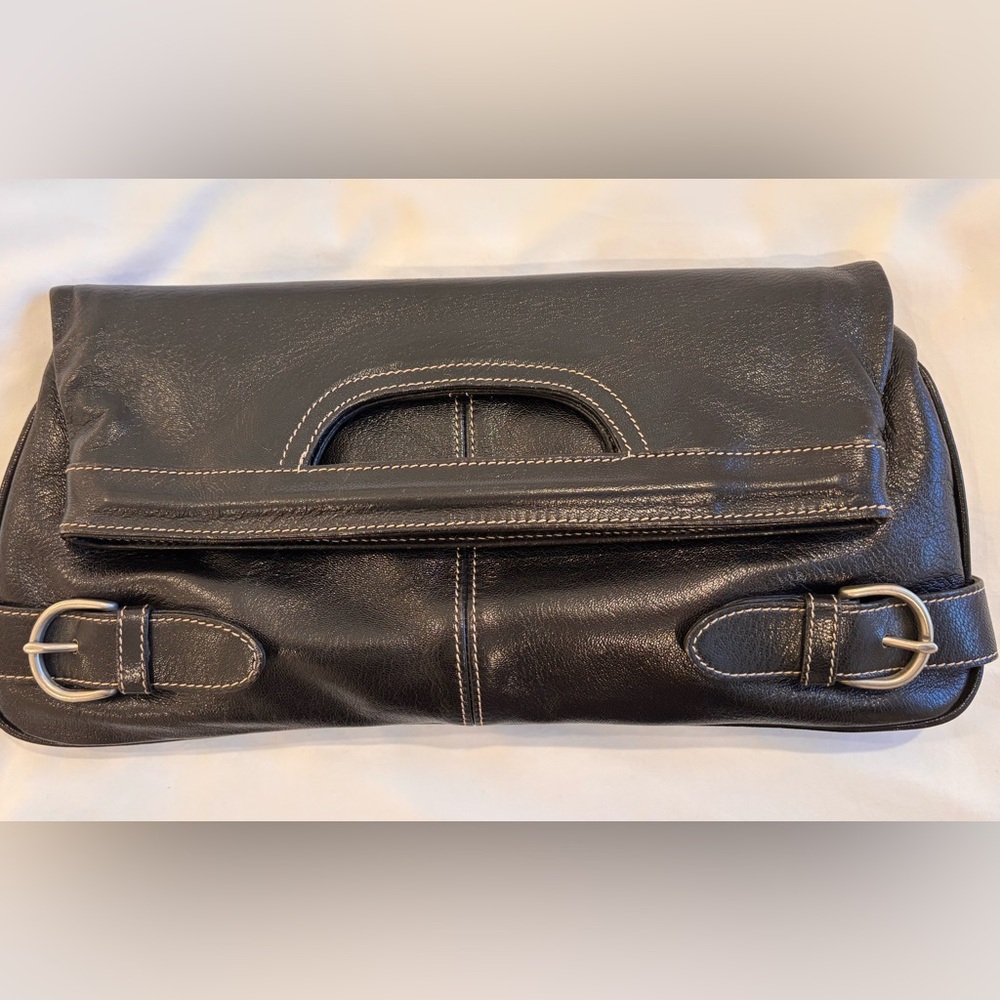 Leather Fold Over Bag